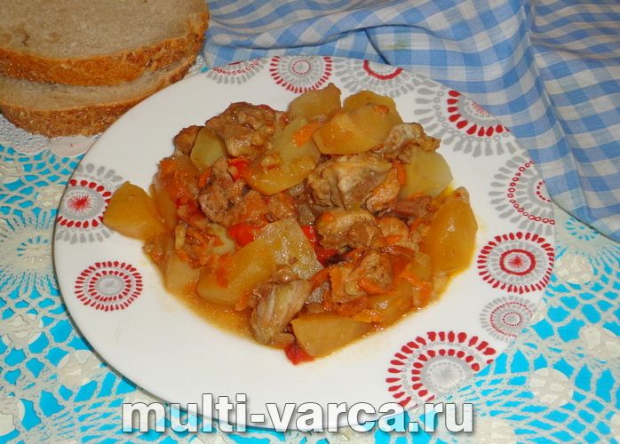 Рагу з курки з картоплею в мультиварці