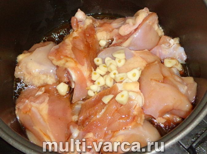 Рис із куркою в соєвому соусі в мультиварці