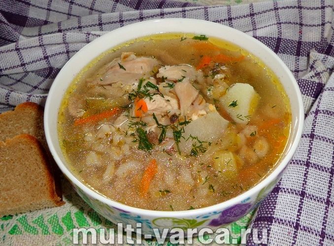Розсольник із куркою в мультиварці