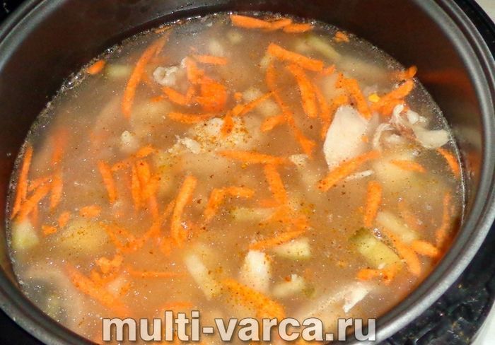 Розсольник із куркою в мультиварці