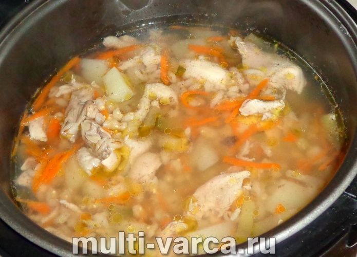 Розсольник із куркою в мультиварці