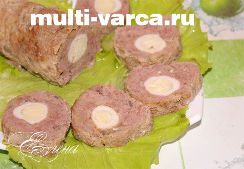 Рулет із фаршу в мультиварці