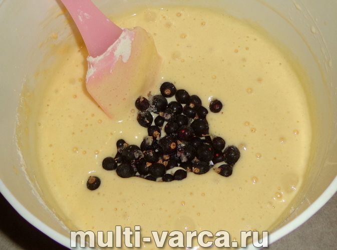Шарлотка з чорною смородиною в мультиварці