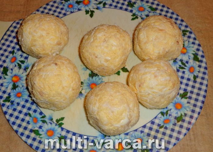 Сирні кульки з куркою