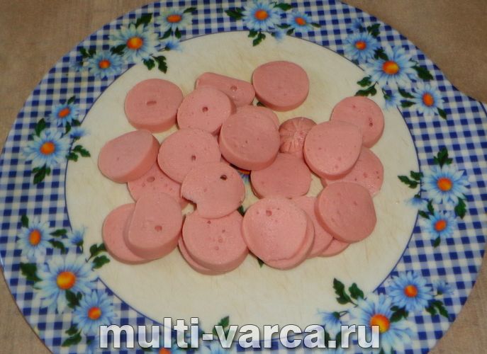Суп із сосисками в мультиварці