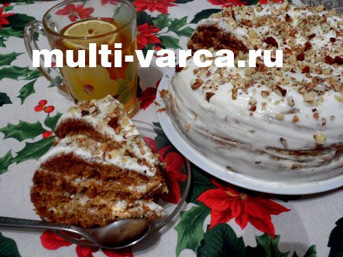 Торт "Медовик" у мультиварці мулінекс