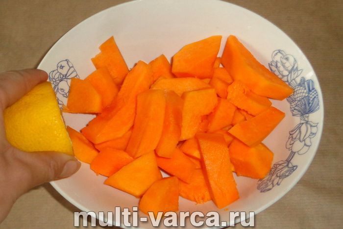 Гарбуз із лимоном у мультиварці