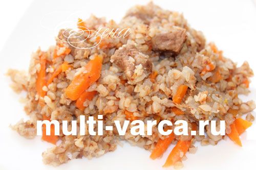 Гречка з м'ясом по купецькому в мультиварці