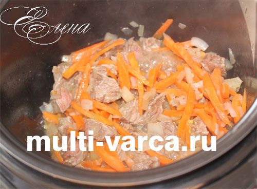 Гречка з м'ясом по купецькому в мультиварці