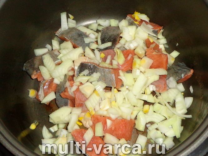 Гречка з рибою в мультиварці
