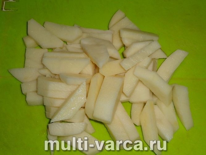 Картопля з баклажанами в мультиварці