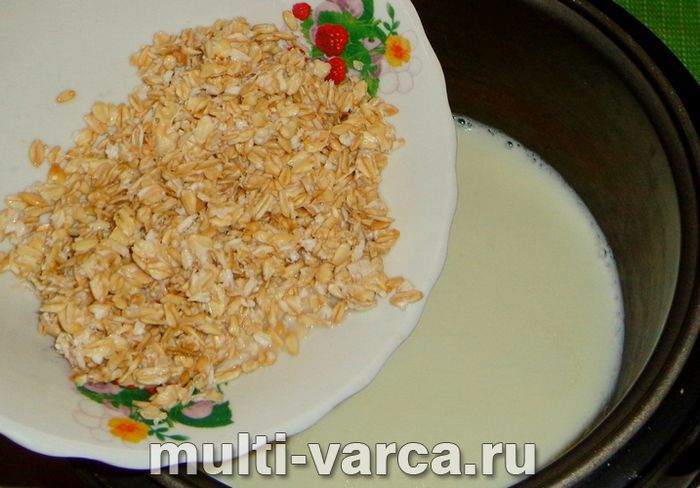 Каша з бананами в мультиварці