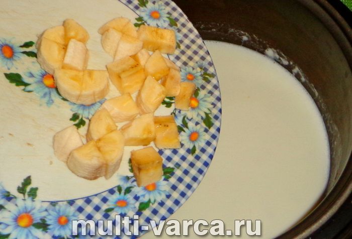 Каша з бананами в мультиварці