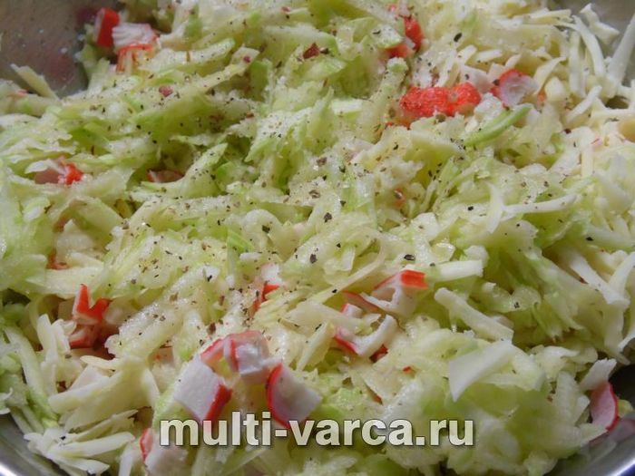 Кекси з кабачка з крабовими паличками