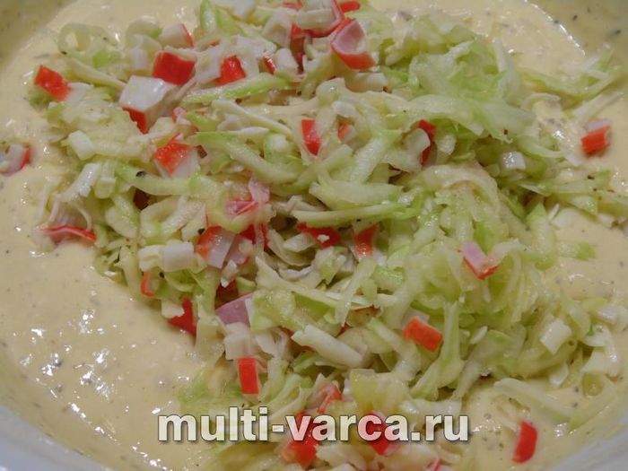 Кекси з кабачка з крабовими паличками