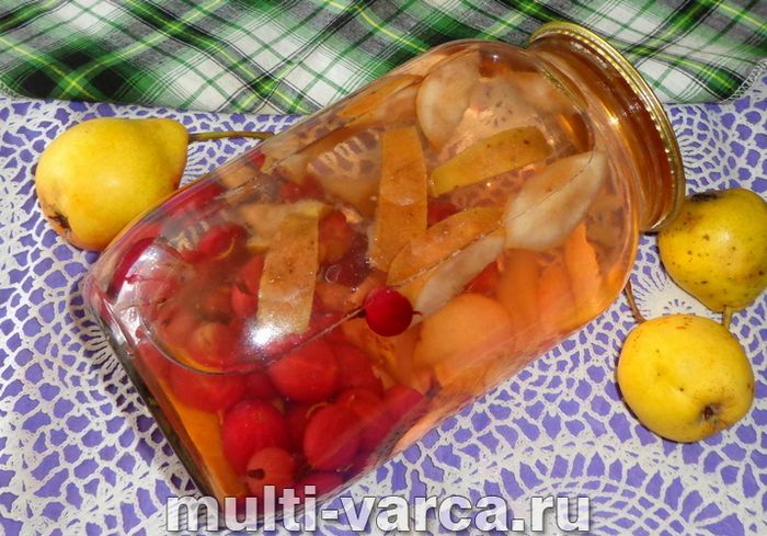 Компот із груш і аґрусу на зиму