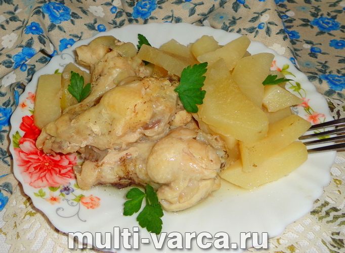 Крильця з картоплею в мультиварці