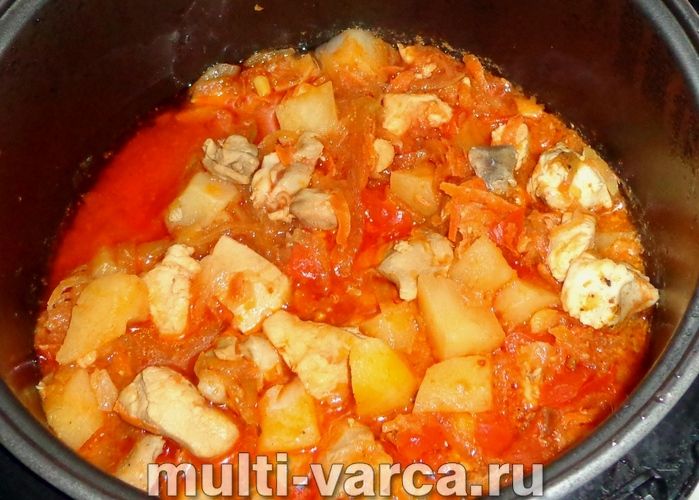Лагман із куркою в мультиварці