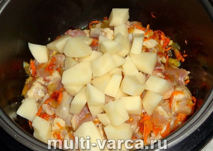 Лагман із куркою в мультиварці