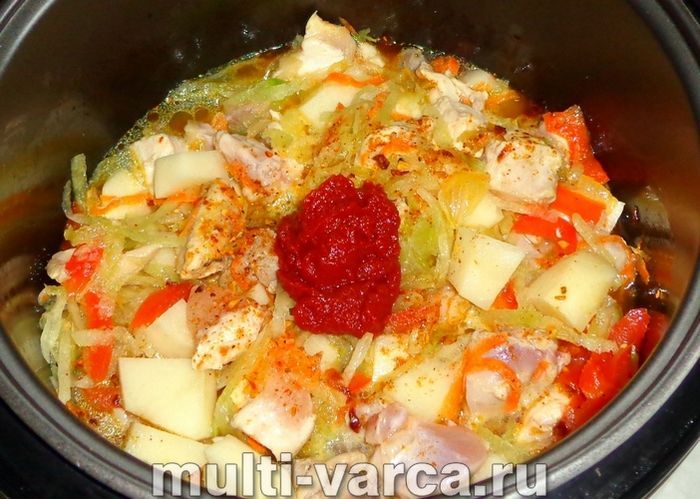 Лагман із куркою в мультиварці
