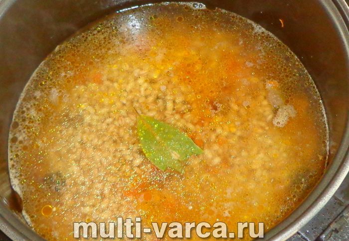Перловка з куркою та грибами в мультиварці