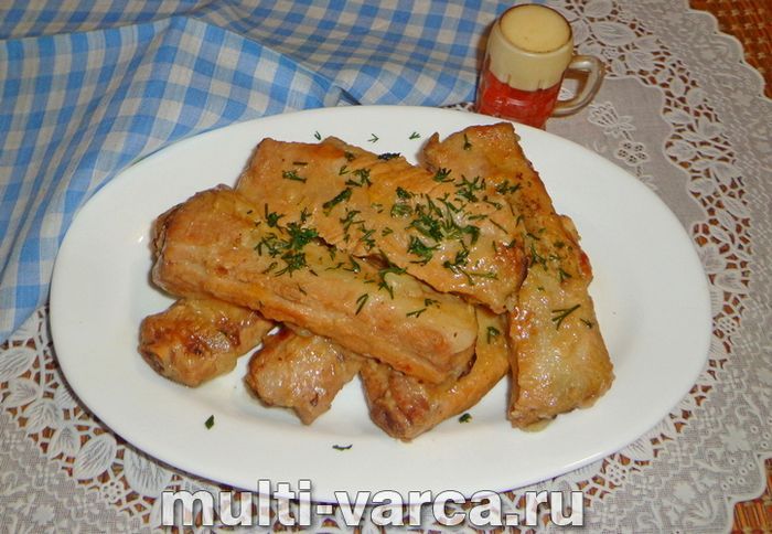 Реберця в пиві в мультиварці