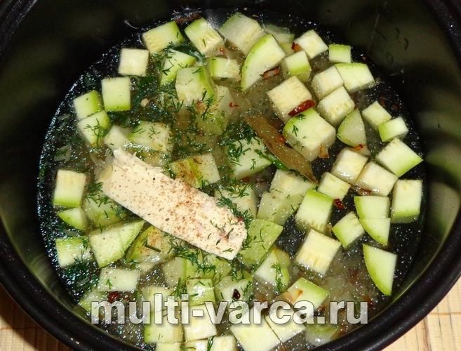 Рис із кабачками в мультиварці