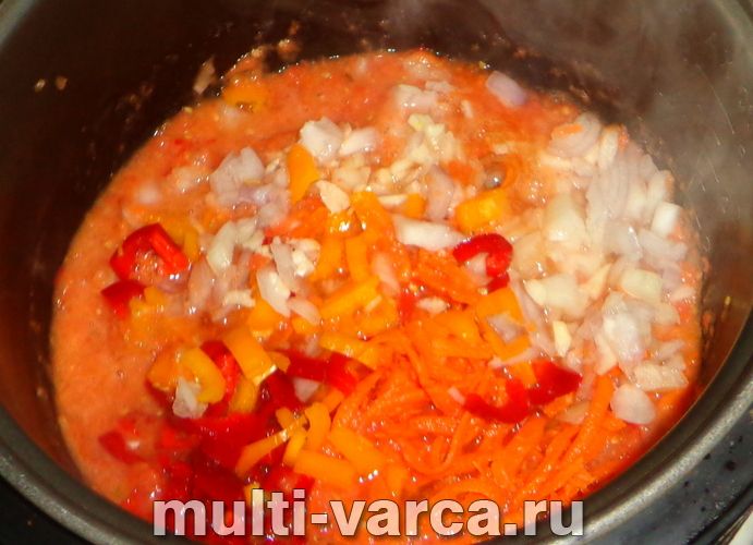 Салат з рисом на зиму в мультиварці