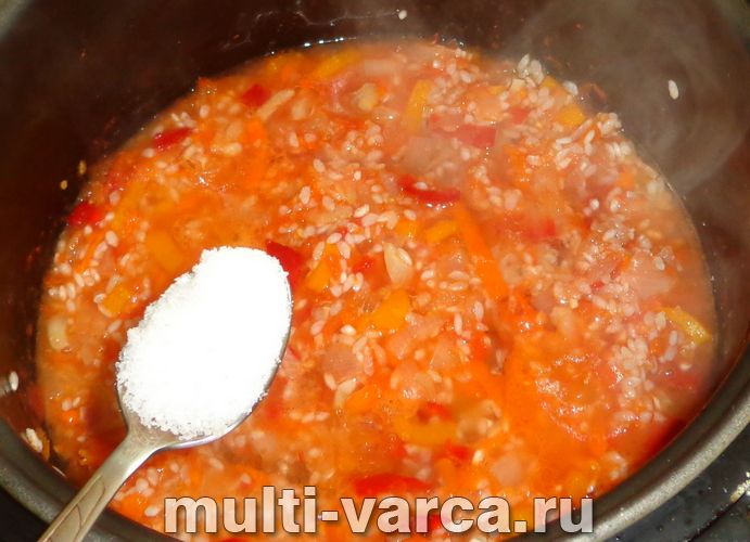 Салат з рисом на зиму в мультиварці