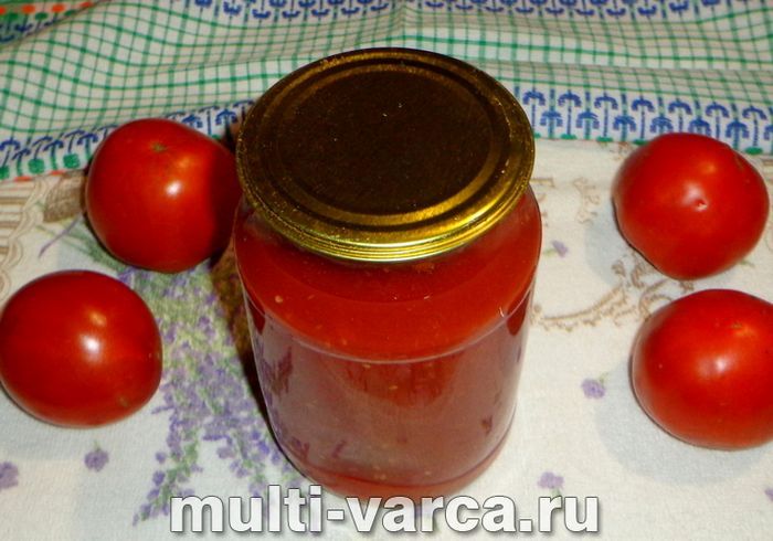 Томатний сік на зиму в мультиварці