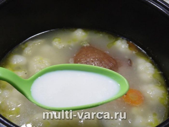 Вершковий суп із пшоном і цвітною капустою