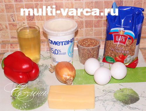 Запіканка з гречаної каші в мультиварці
