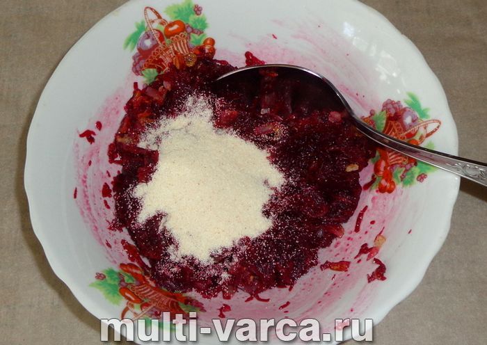 Бурякові котлети в мультиварці