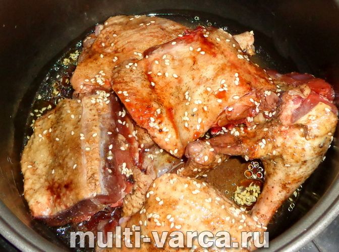 Качка в меду по-пекінськи