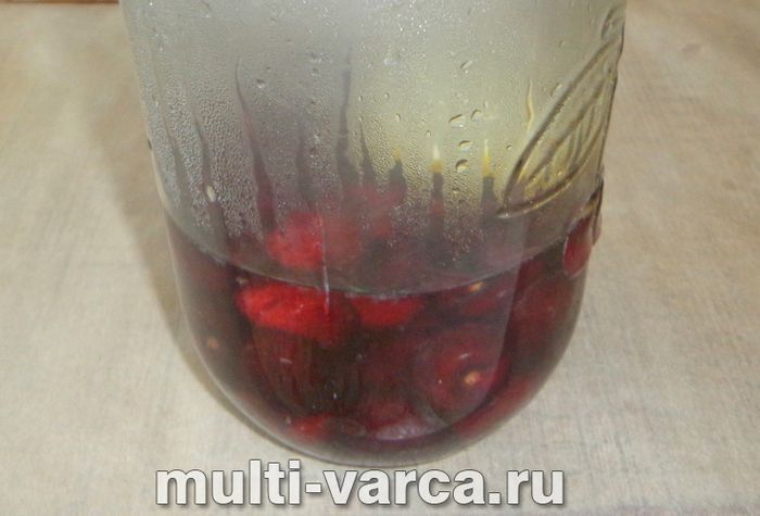 Компот із черешні з лимоном на зиму
