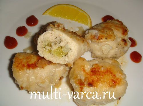 Курячі рулетики з апельсинами в мультиварці