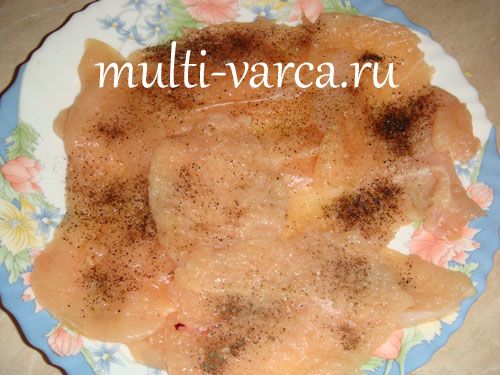 Курячі рулетики з апельсинами в мультиварці