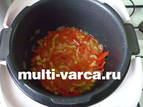 Лосось із солодким перцем у мультиварці