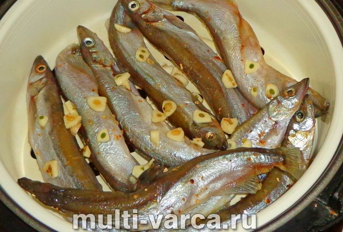 Мойва на пару в мультиварці