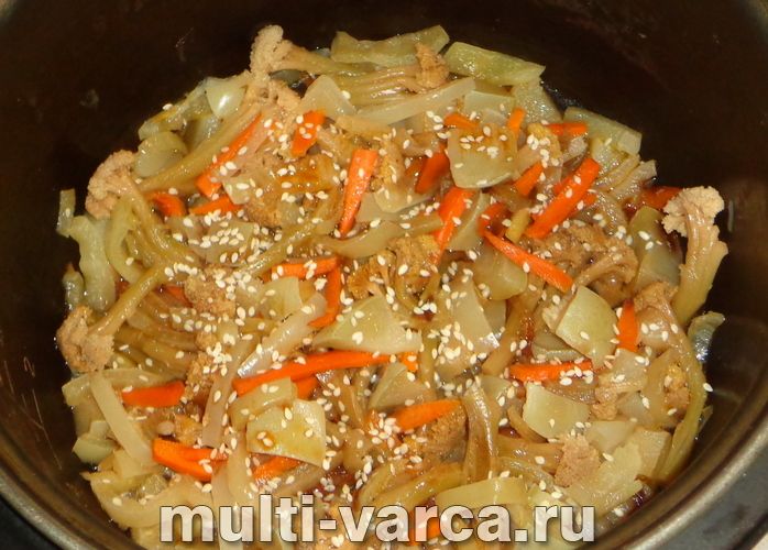 Овочі теріякі в мультиварці