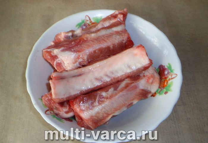 Перловка з реберцями в мультиварці