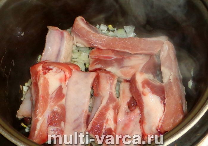 Перловка з реберцями в мультиварці