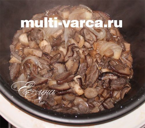 Рис із грибами або різотто в мультиварці
