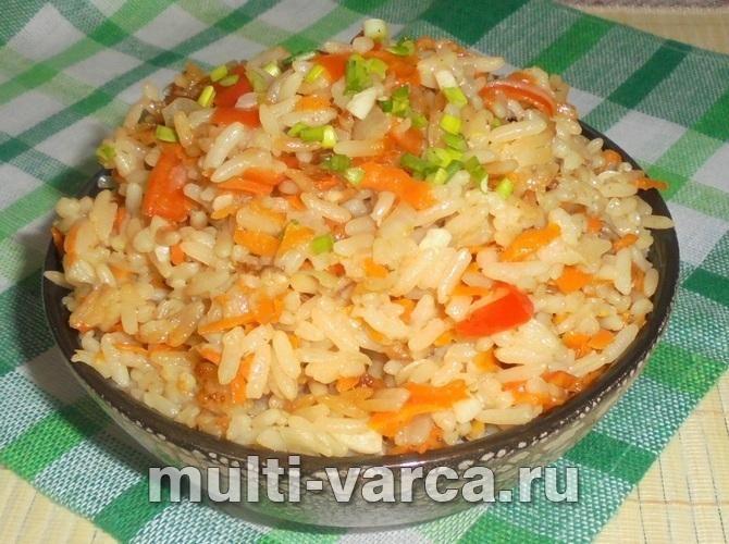 Рис з овочами в мультиварці