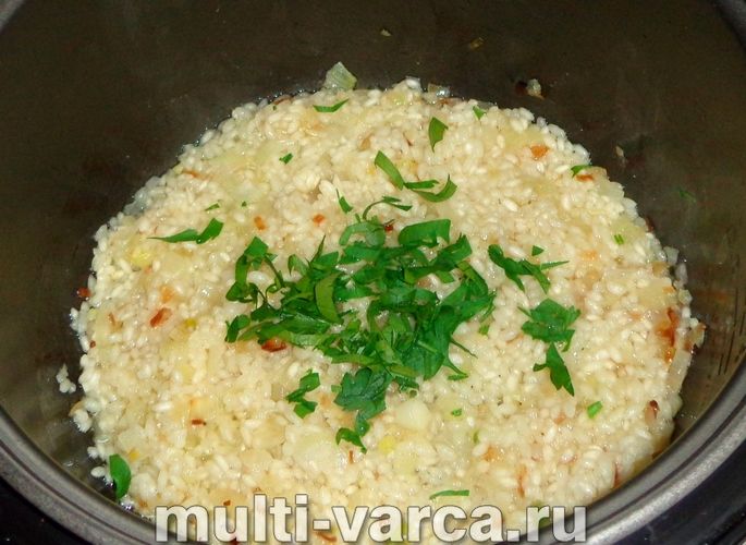 Ризото з креветками в мультиварці