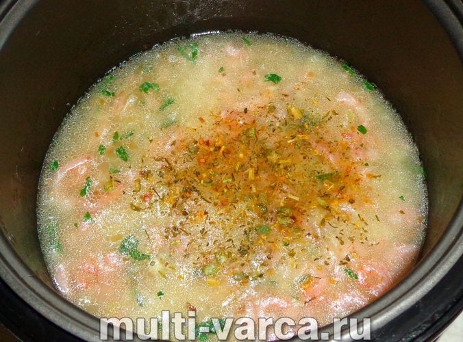 Ризото з креветками в мультиварці
