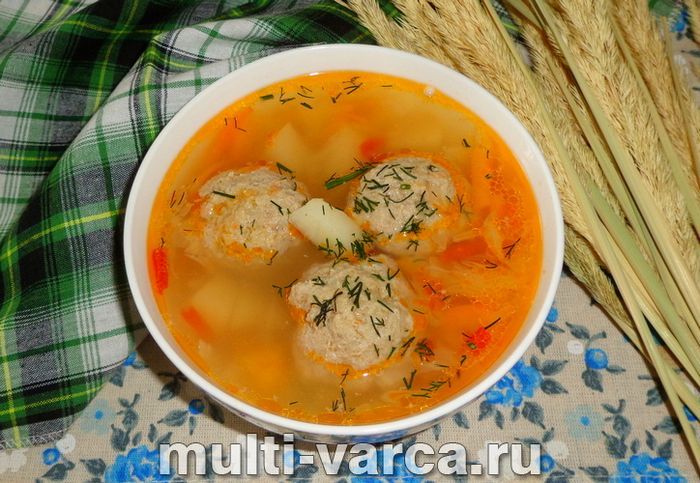 Щи з фрикадельками в мультиварці
