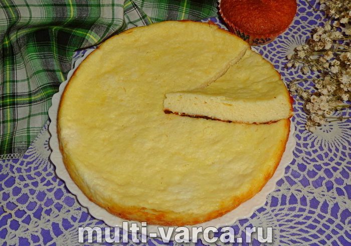 Сирна запіканка зі згущеним молоком у мультиварці