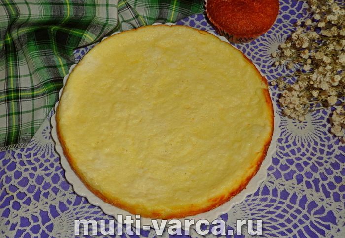 Сирна запіканка зі згущеним молоком у мультиварці