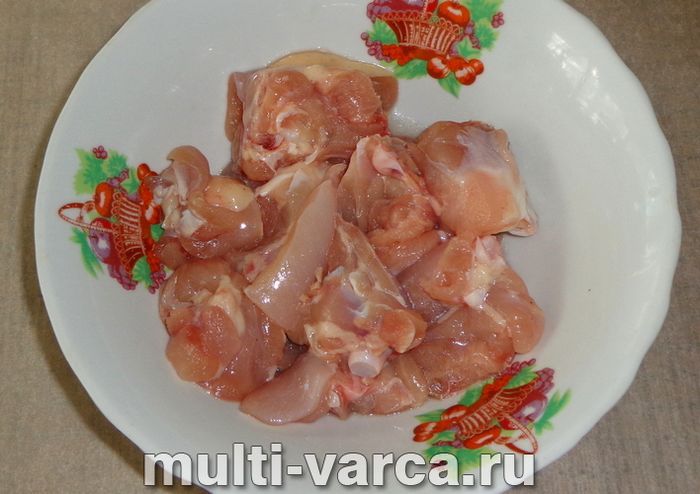 Смажена картопля з куркою в мультиварці